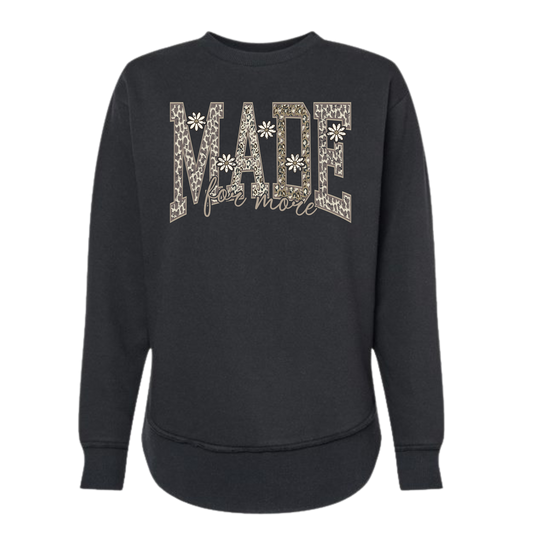 Made For More Washed Crewneck – Leopard Floral Faith Sweatshirt