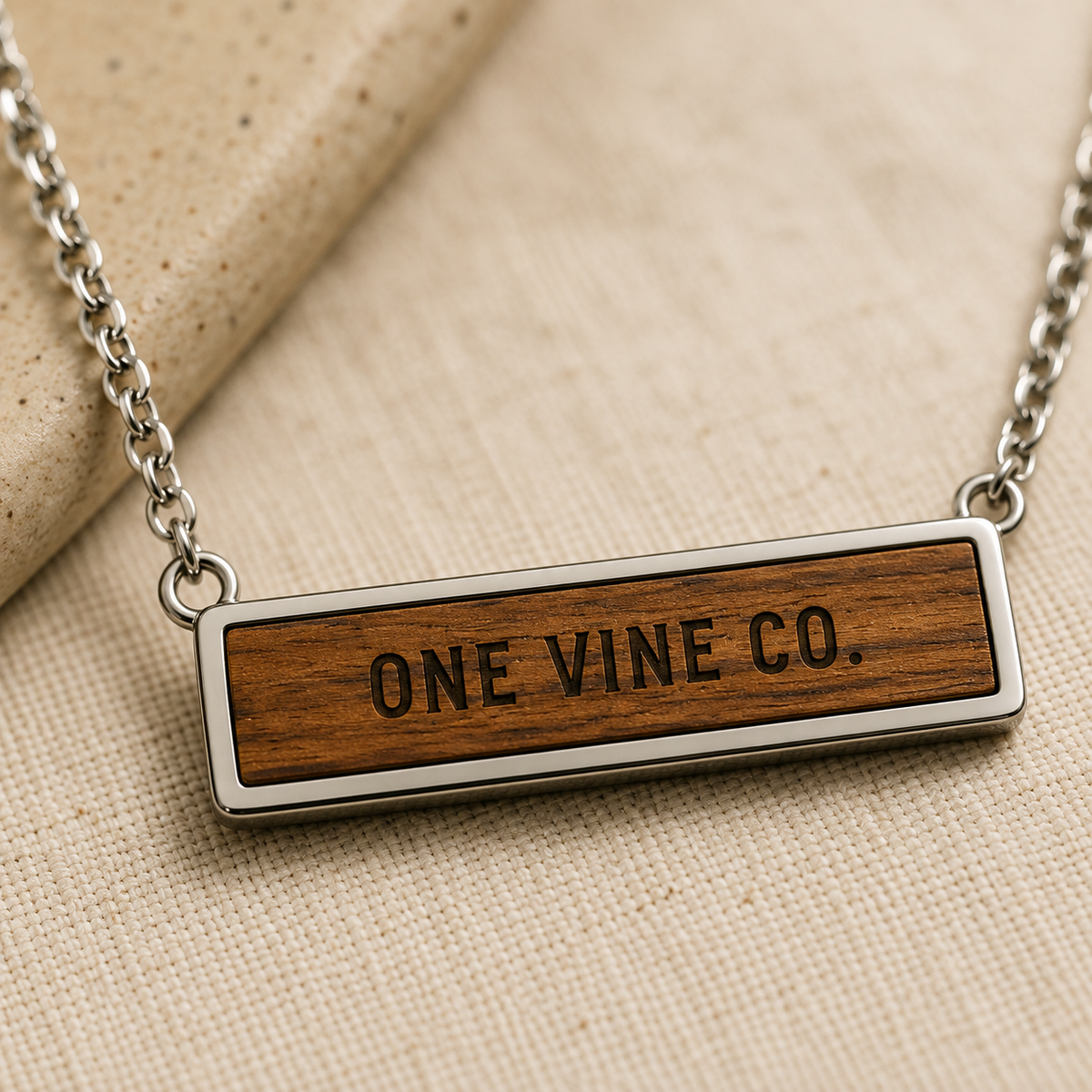 The ONE VINE Story Bar Necklace